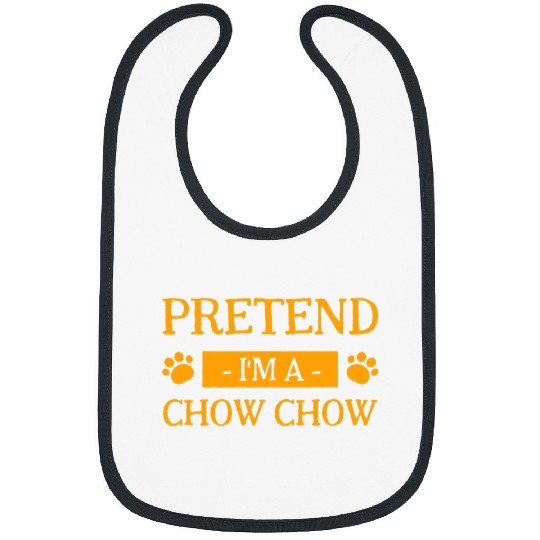 Chow Chow Pet Pretend Im a Chow Chow Dog Lover Halloween Dog Owner Scary Bibs