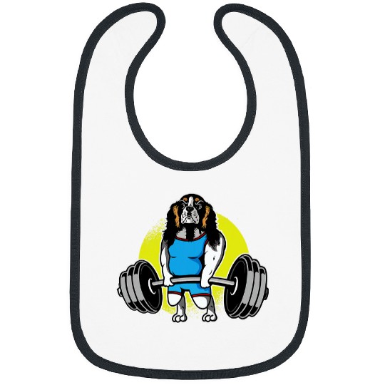 Cavalier Pet Weightlifting I Deadlift I Cavalier King Charles Spaniel Bibs