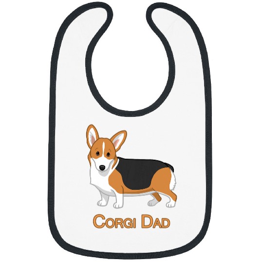 Corgi Pet Cute Red Tricolor Welsh Corgi Dad Dog Lovers Bibs