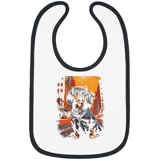 Dachshund Pet in Manhattan Bibs