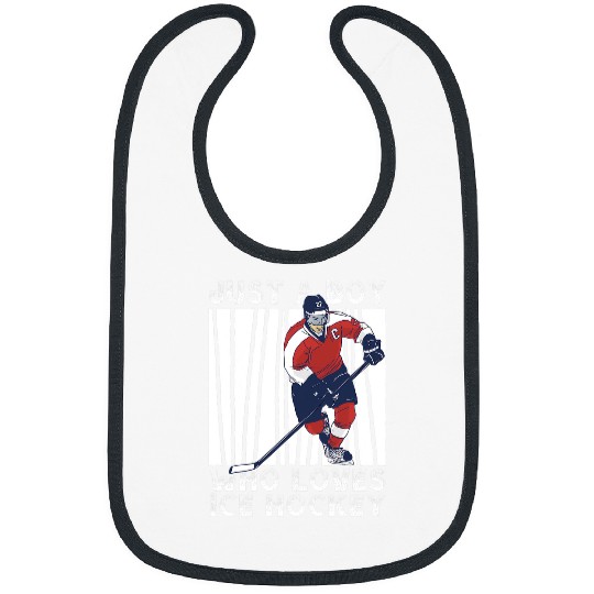 Sport Hockey Just A Boy Who Loves Ice Hockey Player Outfit For Men Bibs