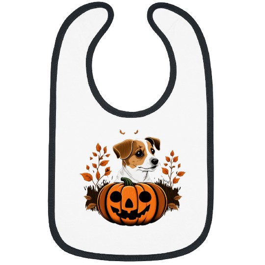 Jack Russell Pet Pumpkin Jack Russell Terrier Halloween costume Bibs