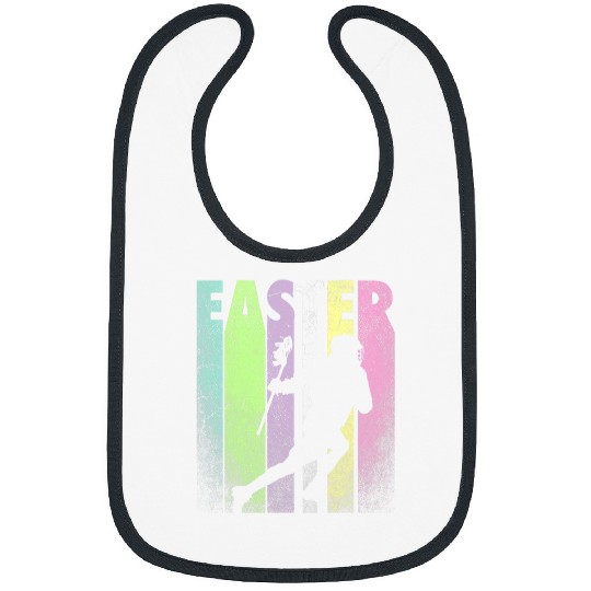 Sport Lacrosse Gift Happy Easter Funny Spring Fun Holiday Novelty Bibs