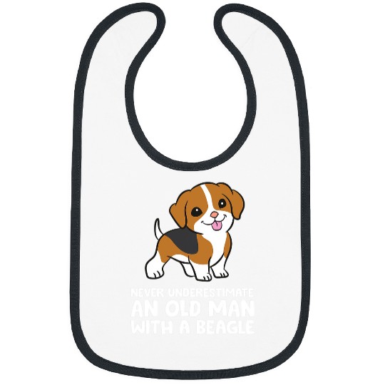 Beagle Pet Never Underestimate An Old Man With A Beagle 93 Bibs
