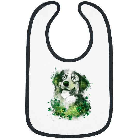 Bernese Mountain Pet Irish Shamrock St Patricks Day Bernese Mountain Dog Cool Bibs