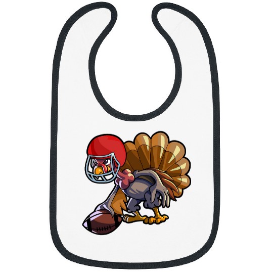 Sport American Football Thanksgiving Men Kids Boys Football Turkey Bibs