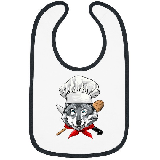 Coyote Mammal Chef Wildlife wolfs Forest Animal Cooking Lover 288 Bibs