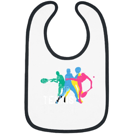 Sport Tennis Play tennis Eat. Sleep. Tennis. Repeat. 1 Bibs