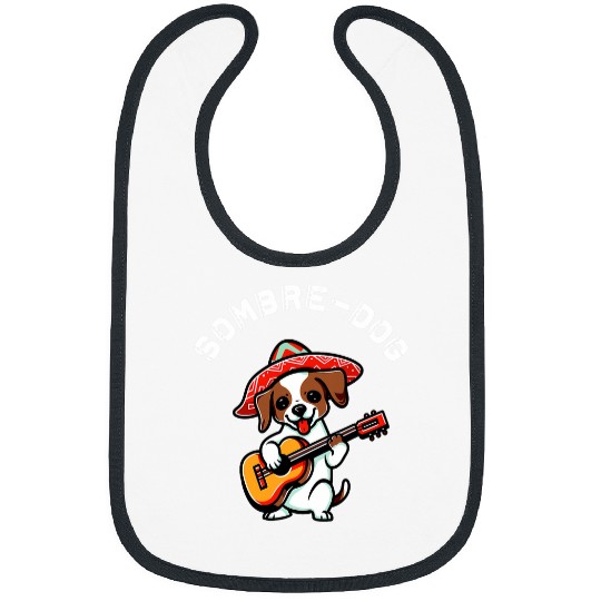Jack Russell Pet Sombredog Funny Dog Guitar 3 Bibs
