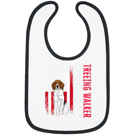 Coonhound Pet Mens Patriotic American Flag Treeing Walker Coonhound Dad Bibs