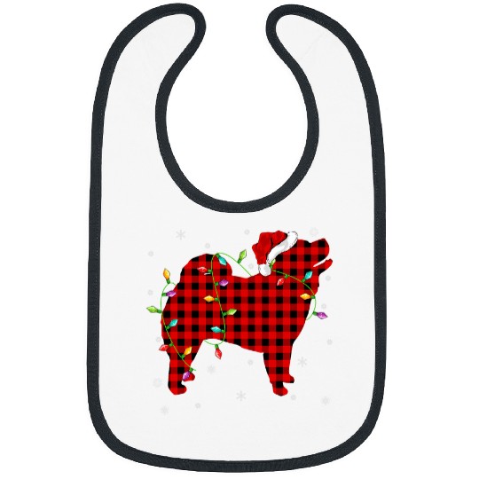 Chow Chow Pet Matching Family buffalo plaids Chow Chow Dog Christmas Pajama Bibs