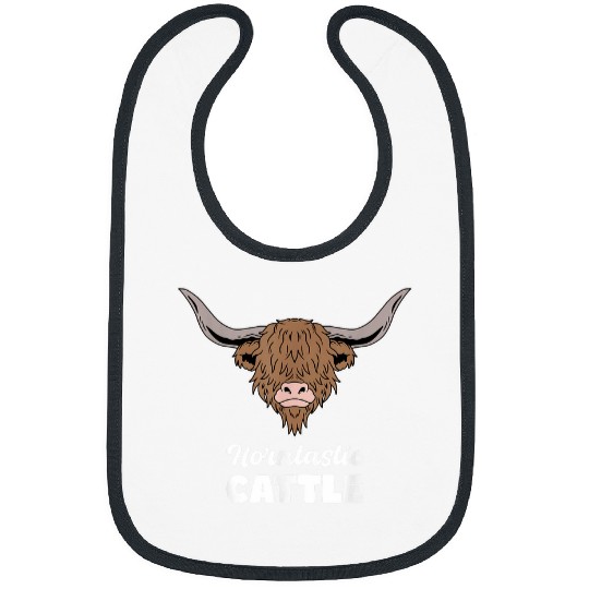 Scottish Cattle Hairy Cow Farmer Rancher Funny Highland Cow Bibs