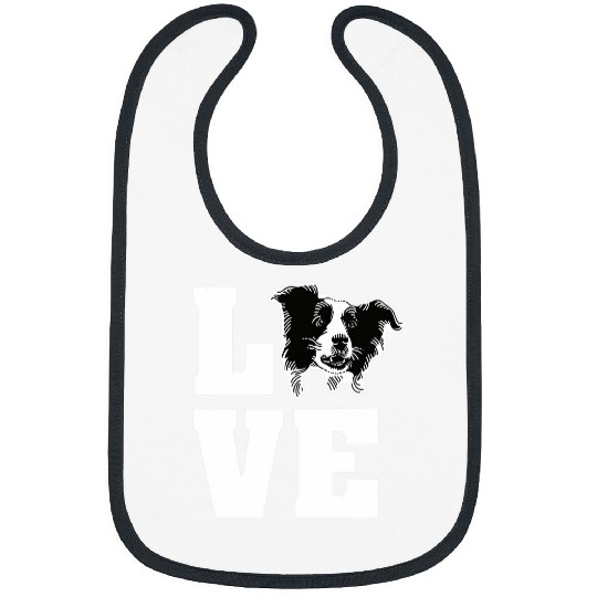 Border Collie Pet Love Is A Border Collie Dog Lovers Bibs