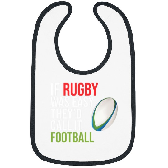 Sport Rugby If Rugby Was Easy Sports Lover Player Expert Coachs Graphic Bibs