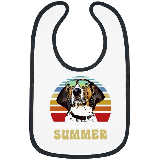 Coonhound Pet Schools Out for Summer Treeing Walker Coonhound Dog Teacher Bibs