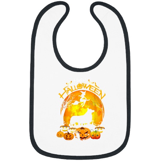 Corgi Pet Cute Pumpkin Happy Halloween For Dog Lover 159 Bibs