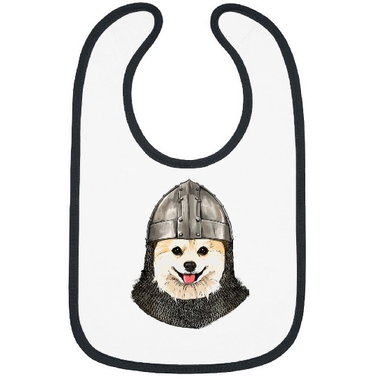 Pomeranian Pet Medieval Pomeranian Knight Warrior Dog Lover 641 Bibs