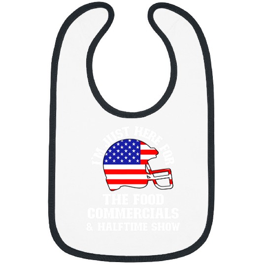 Sport American Football Just Here For Food Commercials Halftime Show USA Football Bibs