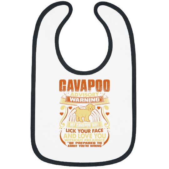 Cavapoo Pet Advisory Warning Dog Pets Lovers Bibs