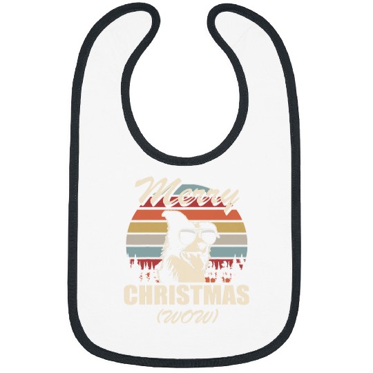 Border Collie Pet Merry Christmas from Border Collie funny Christmas Bibs