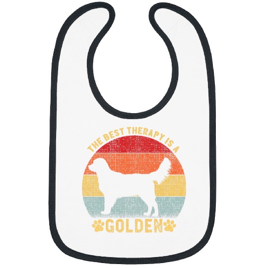Golden Retriever Pet vintages Golden Retriever is the bests Therapy Dog Women Bibs