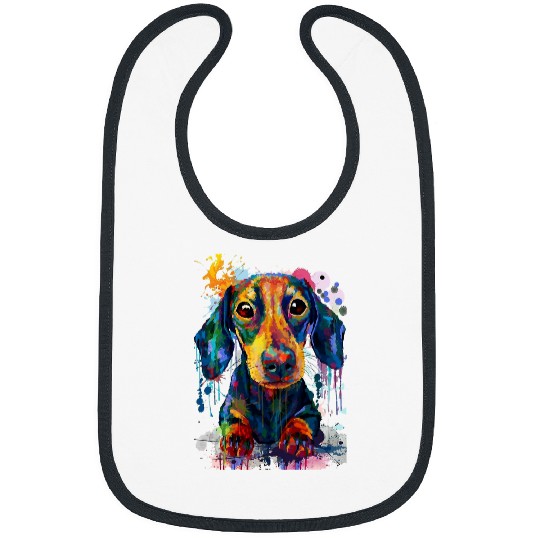 Dachshund Pet water color Bibs