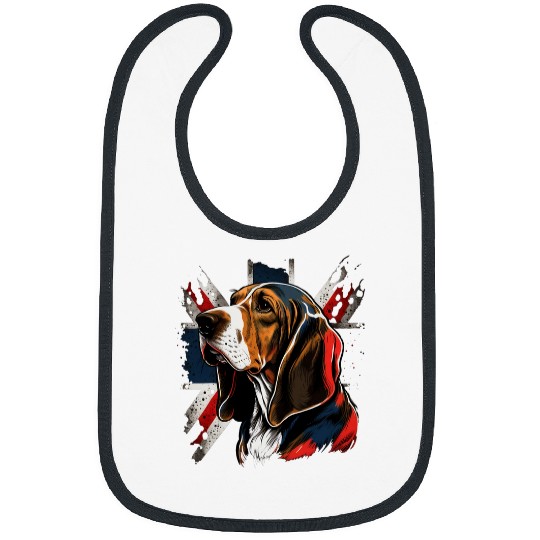Basset Hound Pet British UK Basset Hound on Great Britain Bibs