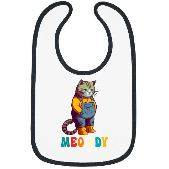 Funny Cat Farmer Meme Meow Howdy Meowdy Bibs