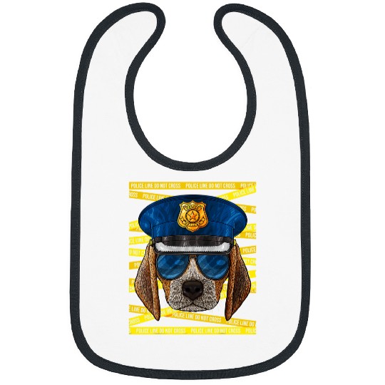 Beagle Pet Police Officer Policeman Funny Police Bibs