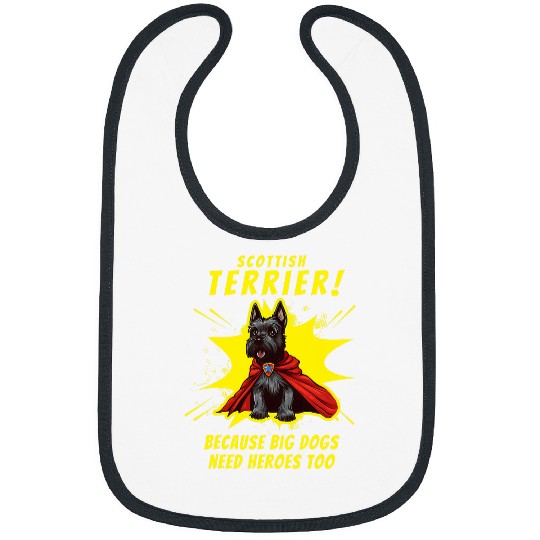 Scottish Terrier Pet Scottie Dog Gifts Women Men Superdog Bibs