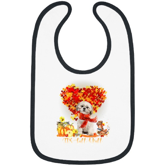 Shih Tzu Pet Its Fall Yall Shih Tzu Dog Lovers Thanksgiving Halloween 181 Bibs