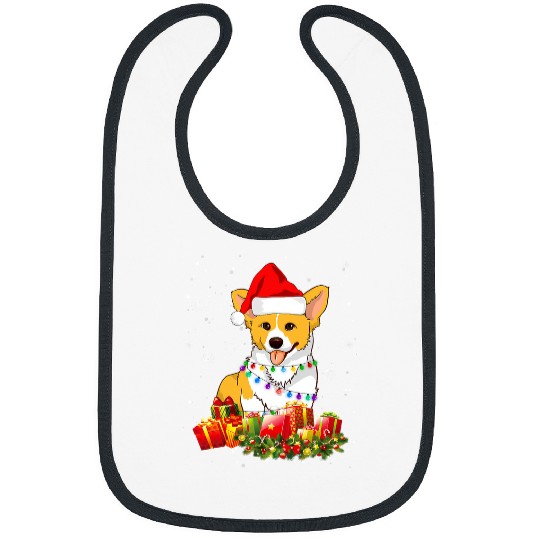 Corgi Pet Dog Funny Corgi Lover xmass Lighting Merry Christmas Corgi 232 Bibs
