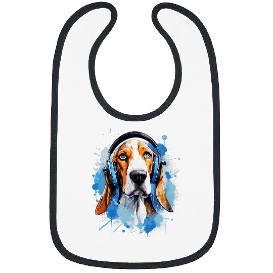 Coonhound Pet Rave EDM Treeing Walker Coonhound Dog Headphone Bibs