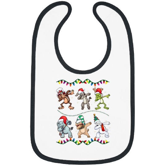 Pug Pet Dabbings Elephant Donkey Pug Bear Frog Monkey Christmas Bibs