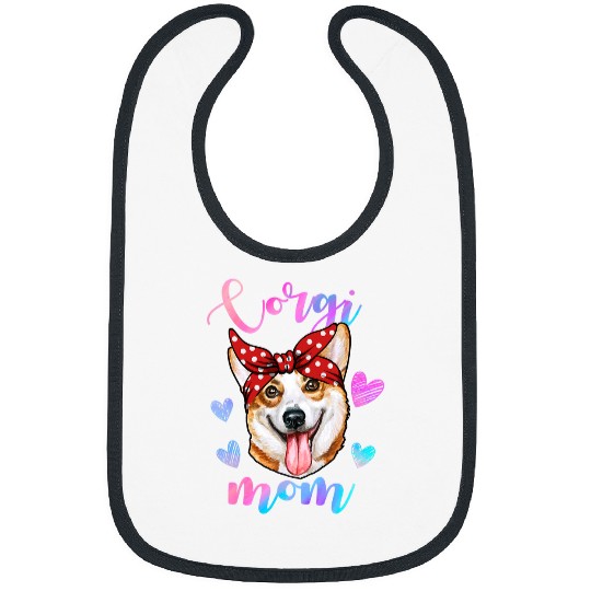 Corgi Pet Dog Lover Funny Cute mom mama mother Bibs