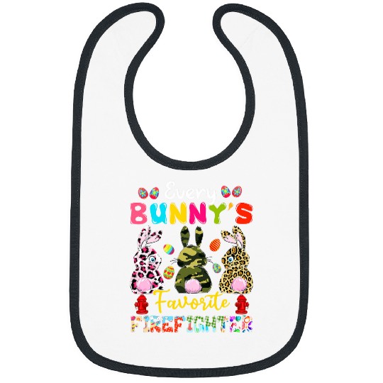 Every Bunnys Favorite Firefighter Three Easter Bunnies Bibs