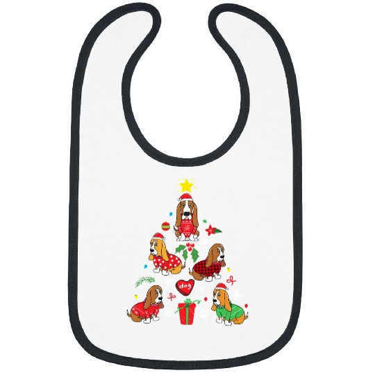 Basset Hound Pet Christmas Ornament Tree Bibs