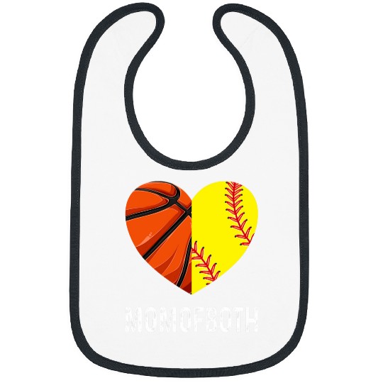 Sport Basketball Softball Mom of Both Bibs
