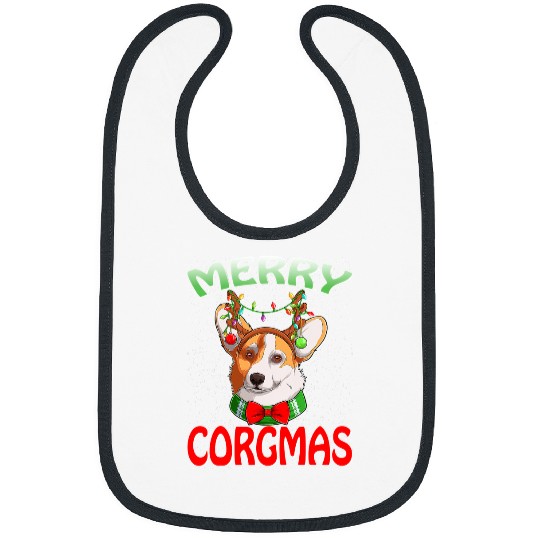 Corgi Pet Dog Merry Corgmas Ugly Corgi Christmas xmass Pajamas Dogs 30 Bibs