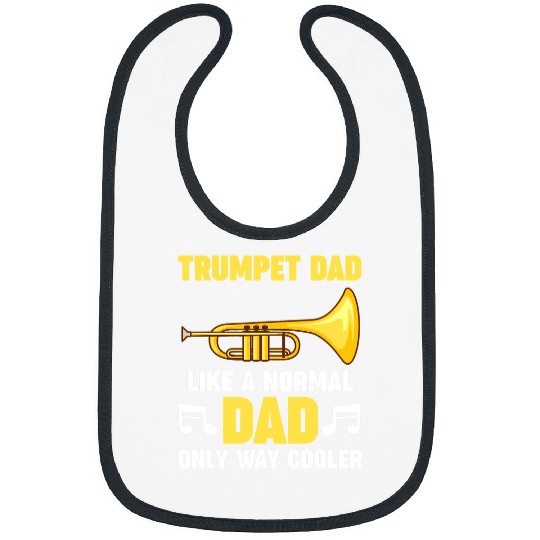 Funny Trumpet Mens trumpet dad like a normal trumpet musical instrument Bibs