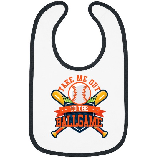 Sport Baseball Take Me Out to the Ball Game Baseball Player Son Daughter Bibs