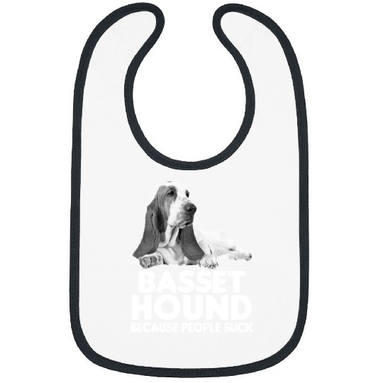 Basset Hound Pet Because People Suck 695 Bibs