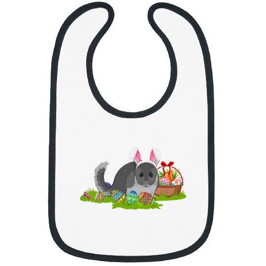 Chinchilla Mammal Easter Egg Hunting Bunny Chinchilla Easter Sunday Bibs