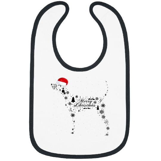 Coonhound Pet Merry xmass Black Tan Coonhound Dog Christmas Bibs