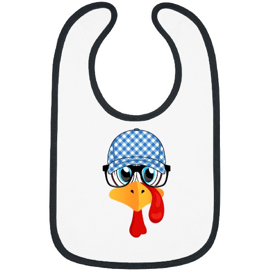 Sport Baseball thanksgiving turkey face plaid fall baseball cap 2glasses 5 Bibs