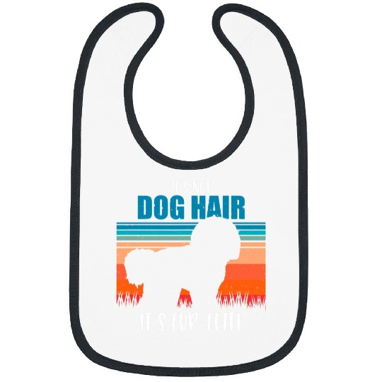 Bichon Pet Frise Its Not Dog Hair Its FurFetti Retro Bichon Frise Bibs
