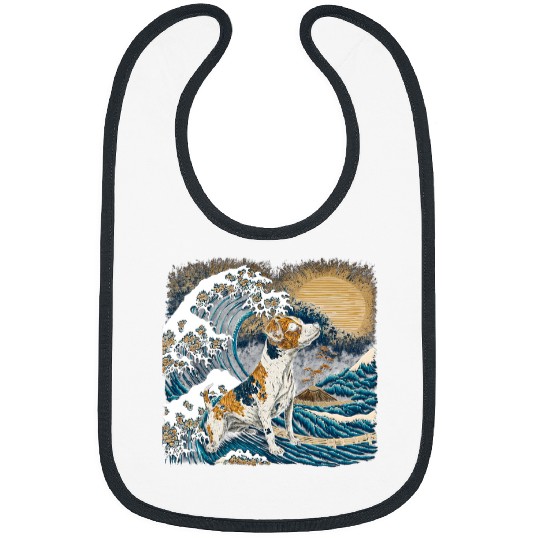 Jack Russell Pet Surrealism Japanese Painting Jack Russell Bibs