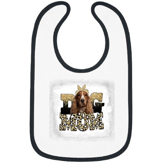 English Springer Spaniel Pet Western Leopard English Springer Spaniel mom mothers day Bibs