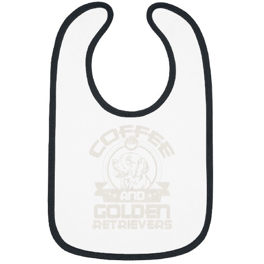 Golden Retriever Pet Coffee And Golden Retriever Coffee Drinking Dog Owner Lover Bibs
