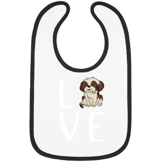 Shih Tzu Pet Love Dog Funny Shih Tzu Dog Lover Puppy Bibs